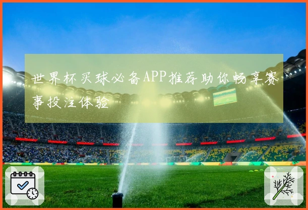世界杯买球必备APP推荐助你畅享赛事投注体验
